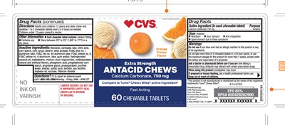 Cvs Orange Cream Antacid Chews 60ct (Orange Cream Antacid Chew 60ct)